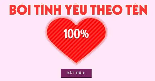 game tình yêu - Bói Tình Duyên Theo Tên